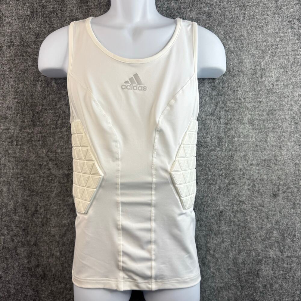 Adidas AlphaSkin TechFit Padded Compression Tank Men's Large White Climalite
